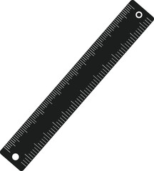 Silhouette of a Straight Ruler – Minimal Vector Measuring Tool Illustration