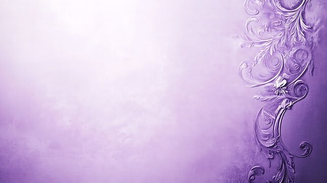 Elegant Purple Background with Decorative Flourishes