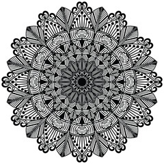 Floral henna or mehndi style mandala design. Traditional and Cultural Beautiful Mandala Pattern Design. 