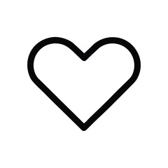 Heart Outline Icon, Minimalist Vector Symbol of Love, Care, and Emotion