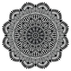 Floral henna or mehndi style mandala design. Traditional and Cultural Beautiful Mandala Pattern Design. 