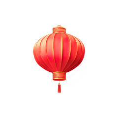 Fototapeta premium Luminous lantern: A traditional vibrant red lantern, exuding warmth and festivity, perfect for celebrations.