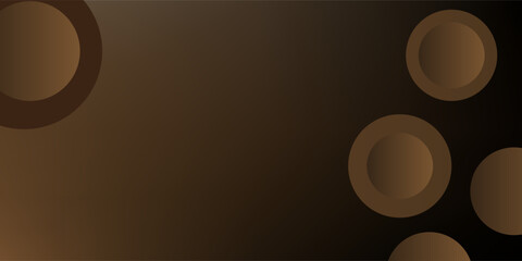 Tech geometric background with abstract golden and black circles. Vector banner design simple moren art type3