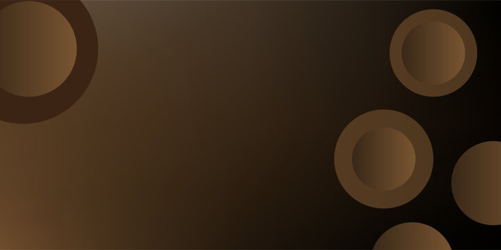 Tech geometric background with abstract golden and black circles. Vector banner design simple moren art type3