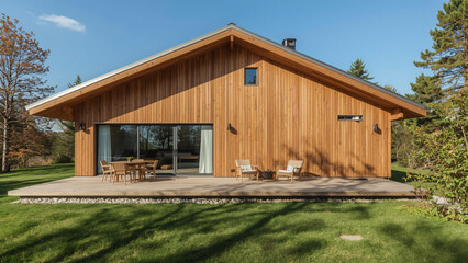 Scandinavian Modern Home – Wooden Cladding and Natural Light in Contemporary Architecture