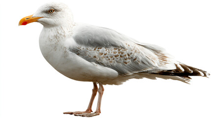 Fototapeta premium A full-body image of a seagull isolated on a white background
