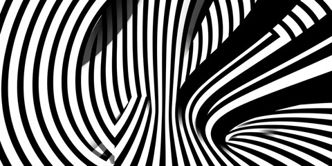 Seamless monochrome circular striped optical illusion pattern ,  textile,  simple