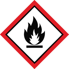 Piktogram GHS02 gazy łatwopalne vector 