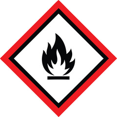 Piktogram GHS02 gazy łatwopalne vector 