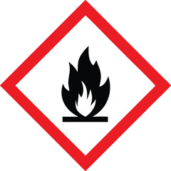 Piktogram GHS02 gazy łatwopalne vector 