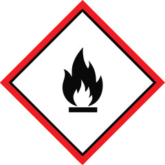 Piktogram GHS02 gazy łatwopalne vector 