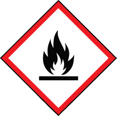 Piktogram GHS02 gazy łatwopalne vector 