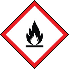 Piktogram GHS02 gazy łatwopalne vector 