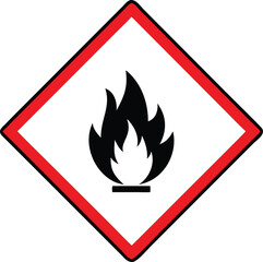 Piktogram GHS02 gazy łatwopalne vector 