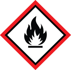 Piktogram GHS02 gazy łatwopalne vector 
