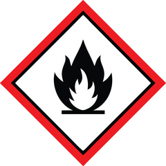 Piktogram GHS02 gazy łatwopalne vector 