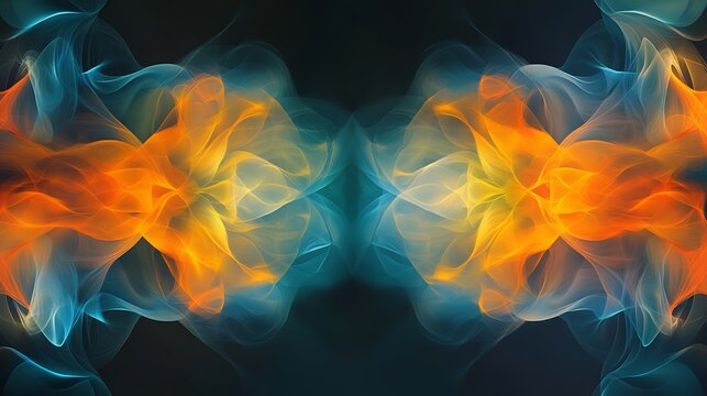 Abstract symmetrical smoke pattern