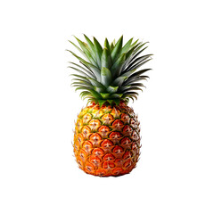 Fototapeta premium Fresh, juicy pineapple isolated on a white background, a sweet and healthy tropical fruit
