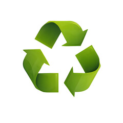 Obraz premium Green recycle symbol on black background. Recycling