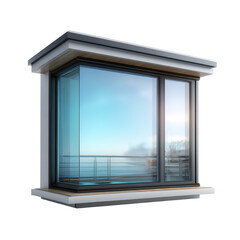 Modern glass balcony design with ocean view and sleek architecture during daylight