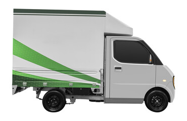 Side view gray electric mini truck