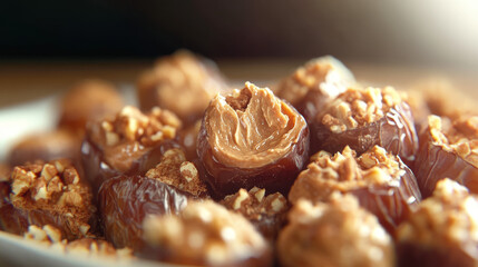 Delicious stuffed dates, a sweet and healthy treat. Perfect for snacking or as a dessert.
