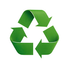 Obraz premium Recycling symbol, green, isolated, sustainable