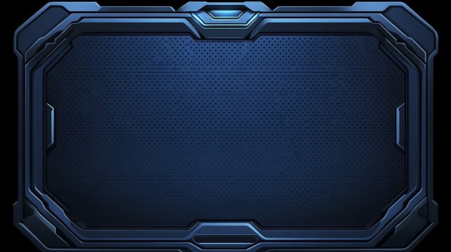 Dark Blue Futuristic Panel - Powered by Adobe
