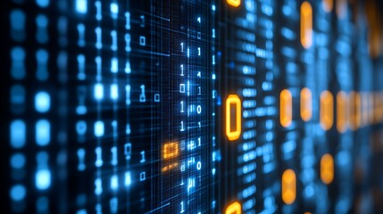 Abstract digital data matrix