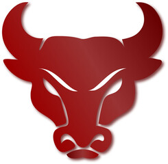 vector illustration of a bull
