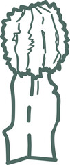 Cactus Line Art Illustration