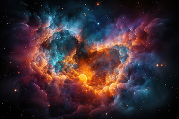 Fototapeta premium Superb The middle of the Heart nebula in the constellation of Cassiopeia