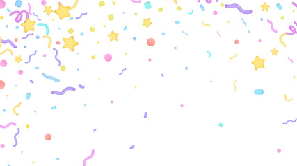 Confetti isolated on white. Festive Background. Vector illustration