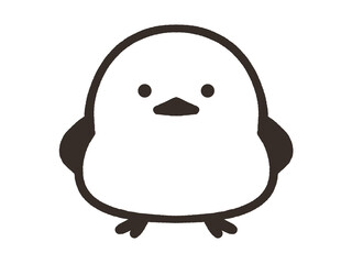 かわいいシマエナガのイラスト素材