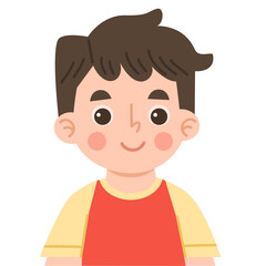 Illustration of a smiling boy character