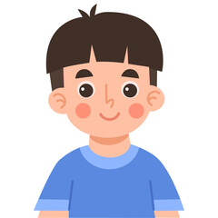 Illustration portrait of a Smiling Boy