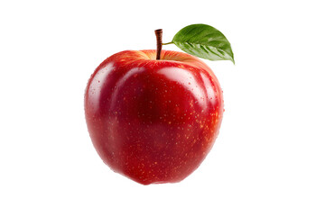 Fresh red apple, studio shot, healthy food, vibrant color