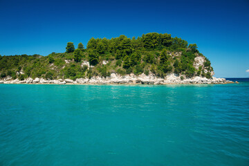 Turquoise Waters and Lush Island