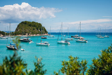 Tranquil Bay with Sailboats and Yachts