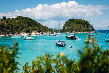 Tranquil Bay with Sailboats and Yachts