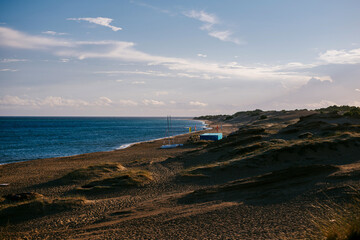 Serene Coastal Landscape with Sandy Dunes