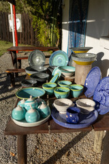 Artist in Ceramics and Pottery Studio working
