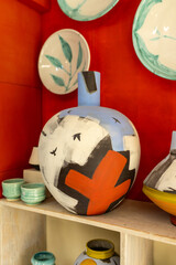 Artist in Ceramics and Pottery Studio working