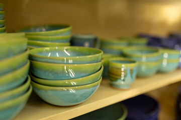 Artist in Ceramics and Pottery Studio working
