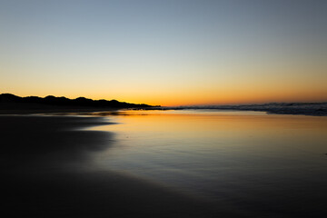 Sunrise on a deserted beach