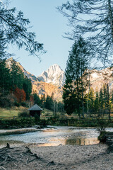 Autumn tranquility at Schiederweiher in Upper Austria during Nov