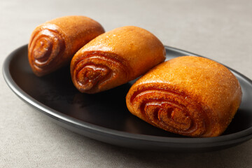Traditional Fried Chinese Flower Bun with Wrinkled Texture