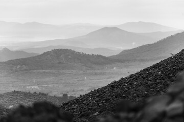 Mountain layers on the area of Paricutin volcano