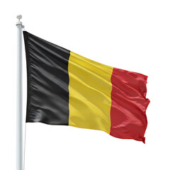 Belgium Flag Waving in the Wind
