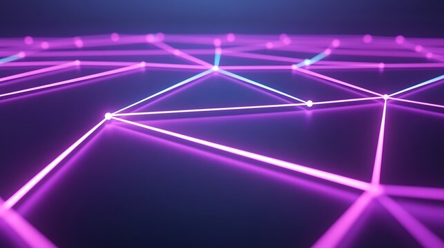 Abstract network of glowing lines (8) - Powered by Adobe